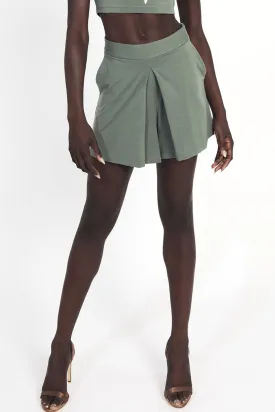 Pleated skort