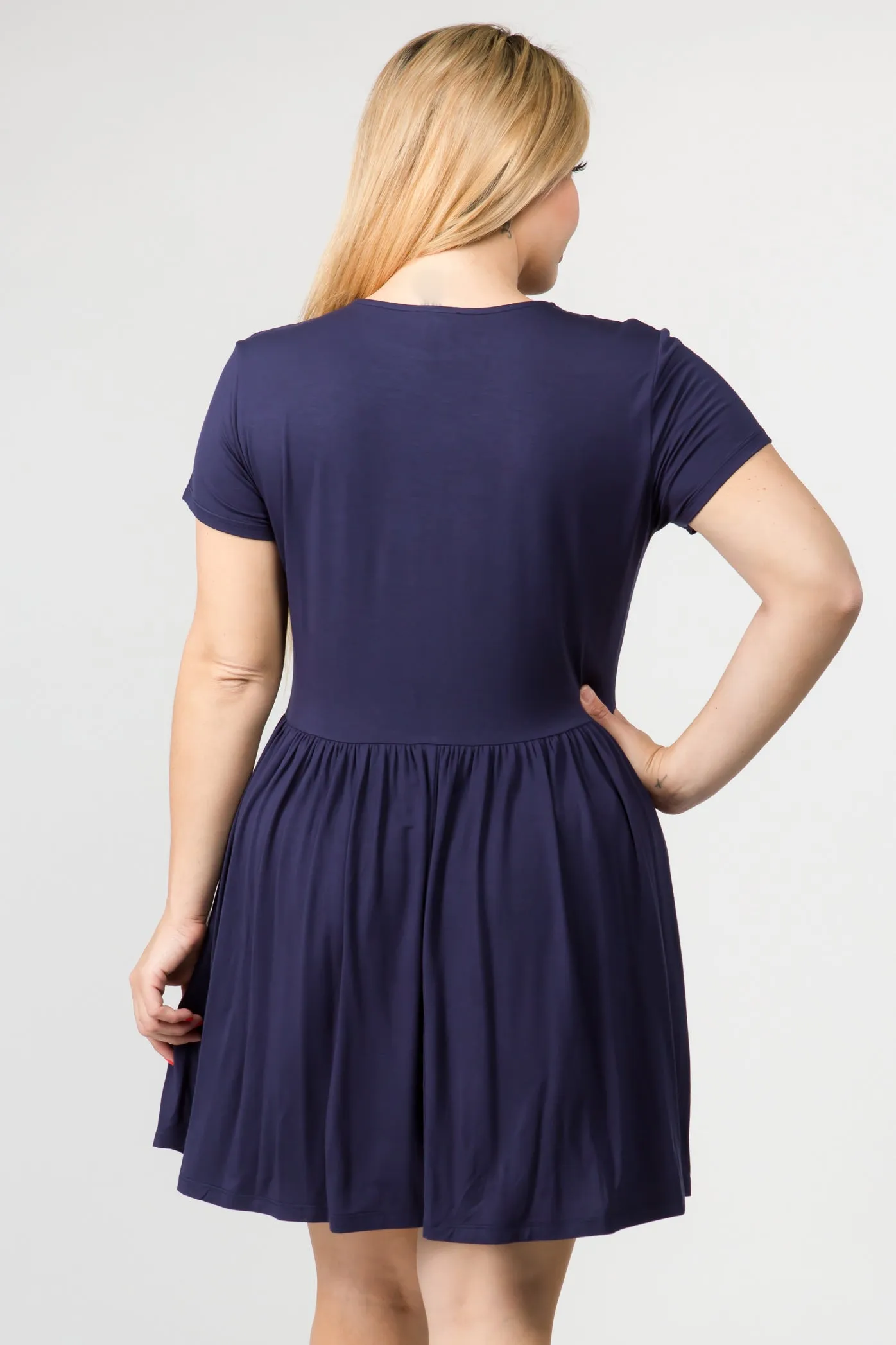 Plus Size Babydoll Dress with Pockets