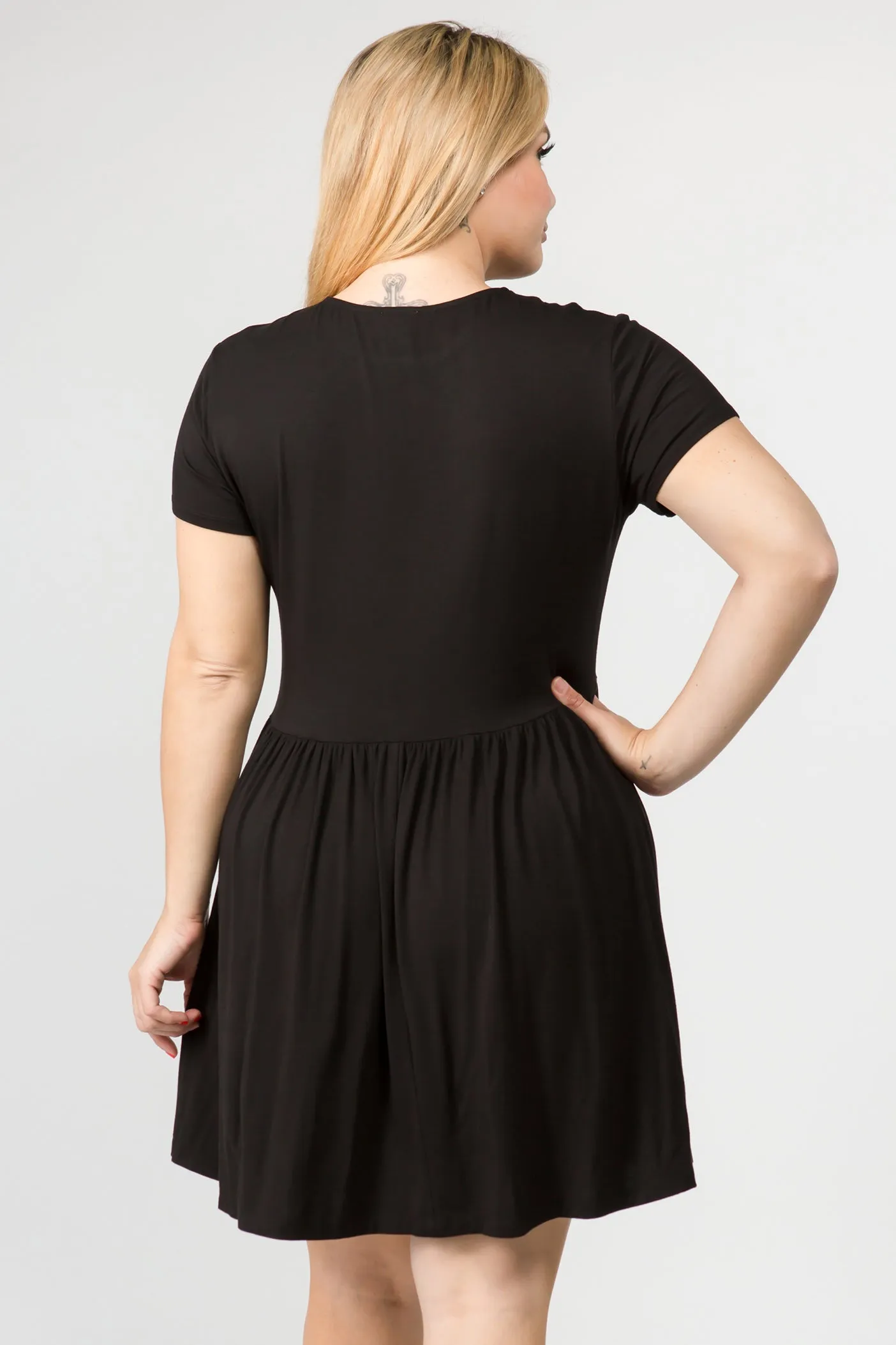 Plus Size Babydoll Dress with Pockets