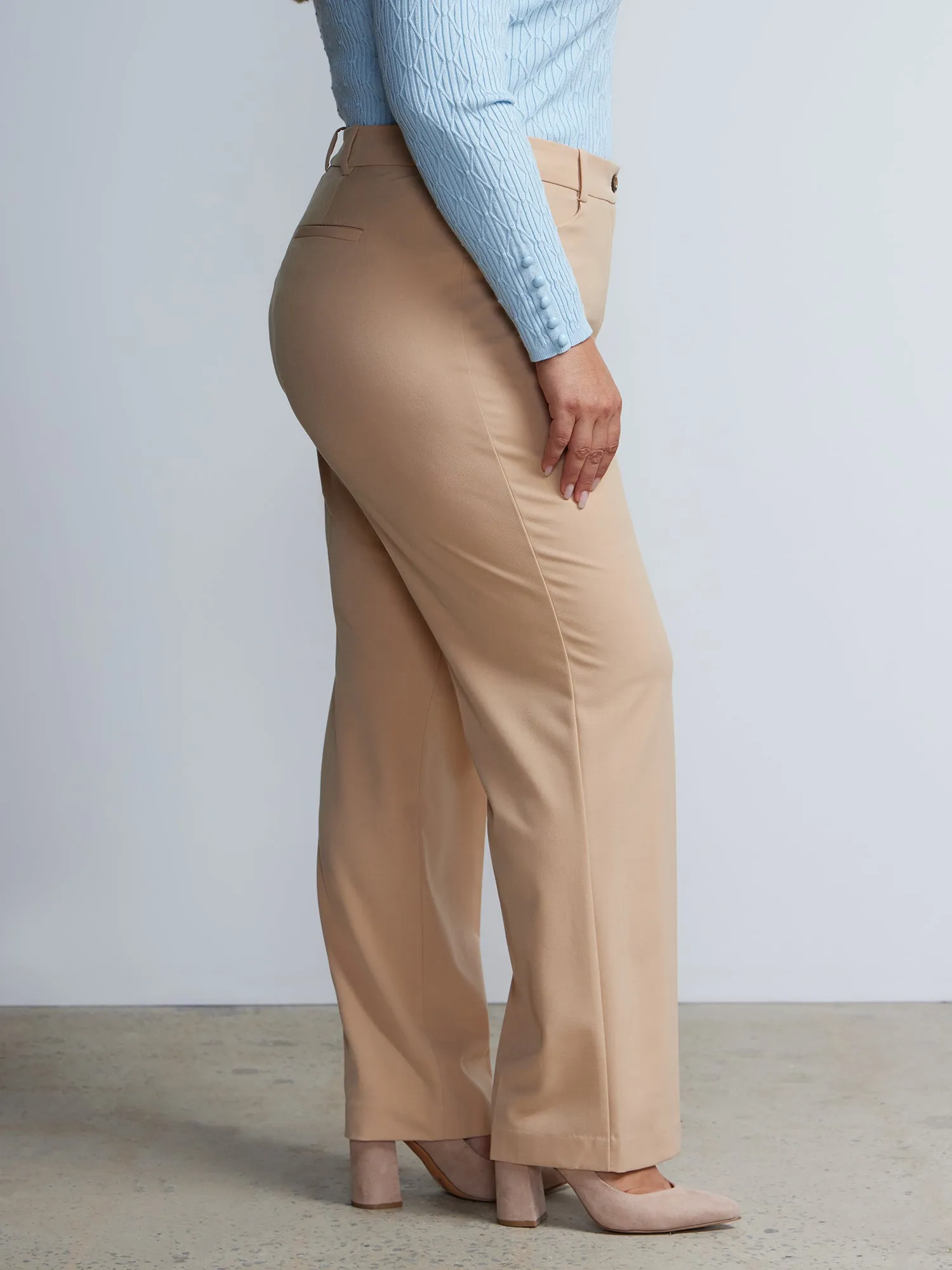 Plus Tailored Straight Leg Pants