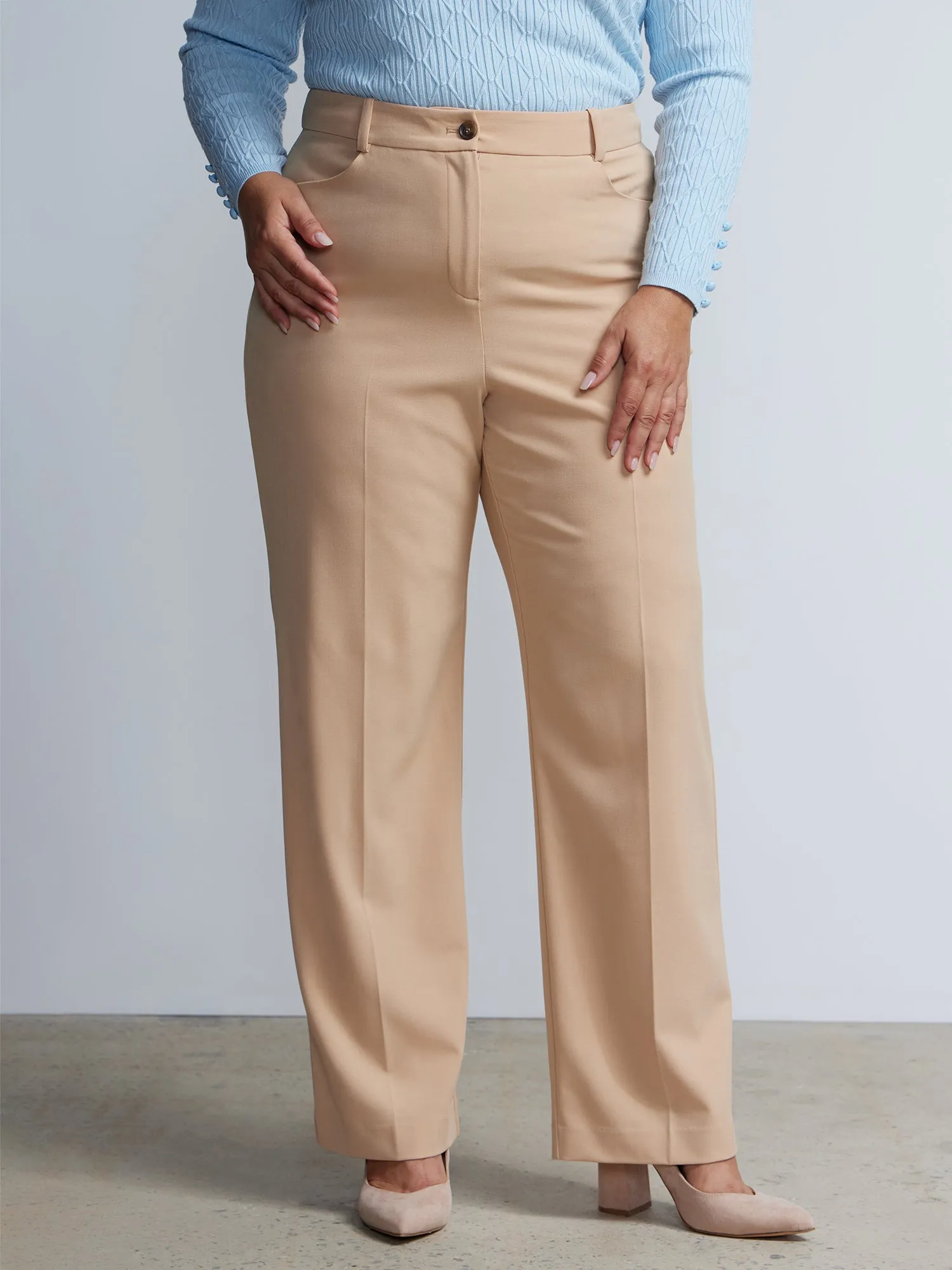 Plus Tailored Straight Leg Pants