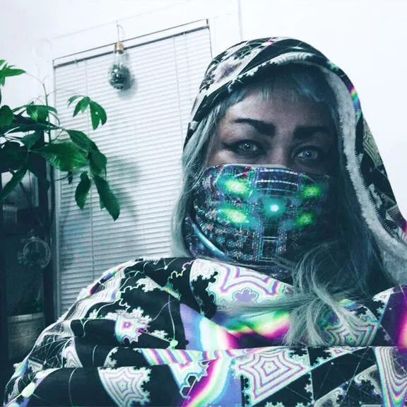 Psychedelic Cape (UV/RGB, Eco-Friendly, Plush, Unisex) | MICROGRAM