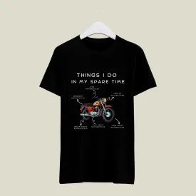 "Things I Do In My Spare Time" Unisex Biker Graphic T-Shirt | Soft Cotton, Bold Designs, Comfortable Fit