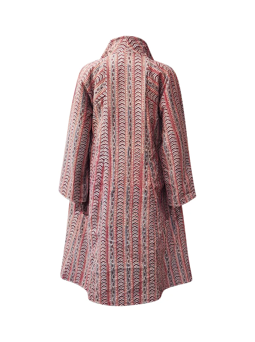 reversible recycled wool coat rust