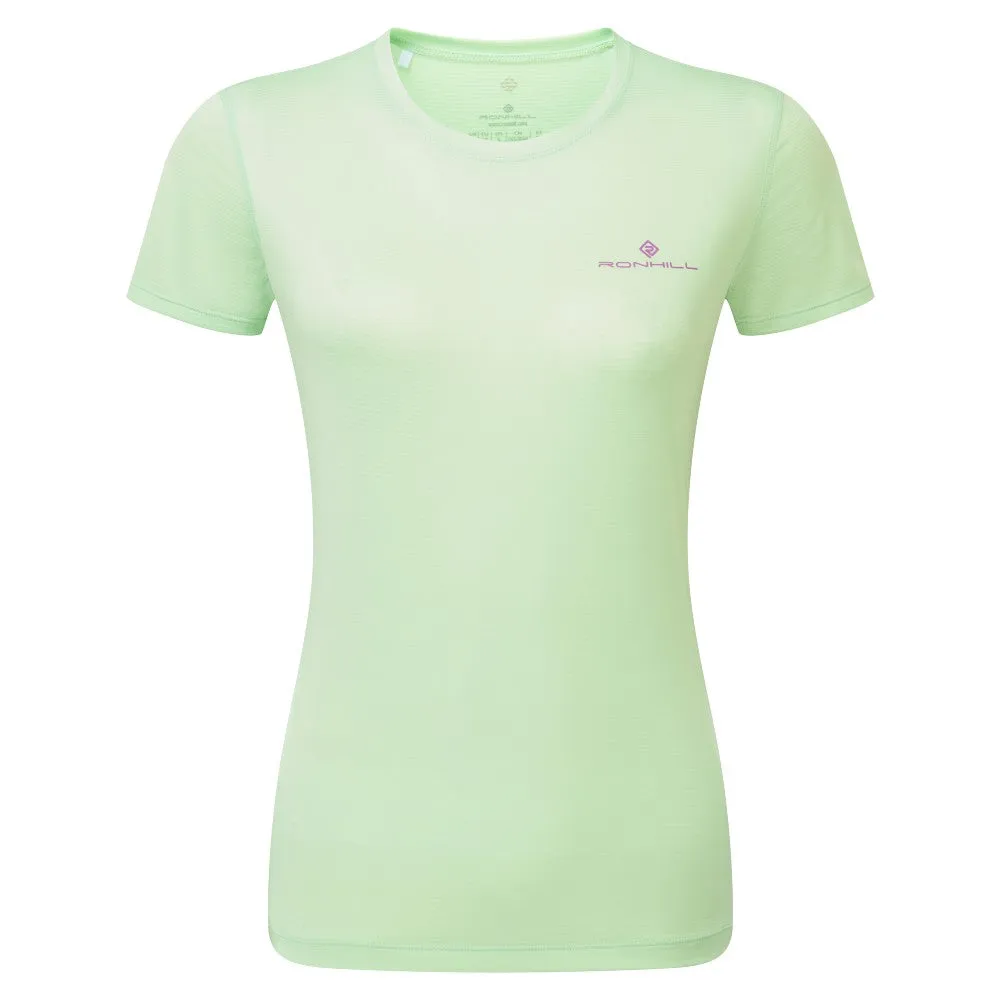 Ronhill Tech Short Sleeve Tee (Womens) - Fuchsia/Honeydew