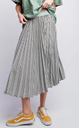 Sage Pleated Skirt