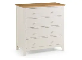 Salerno Ivory & Oak Four Drawer Chest