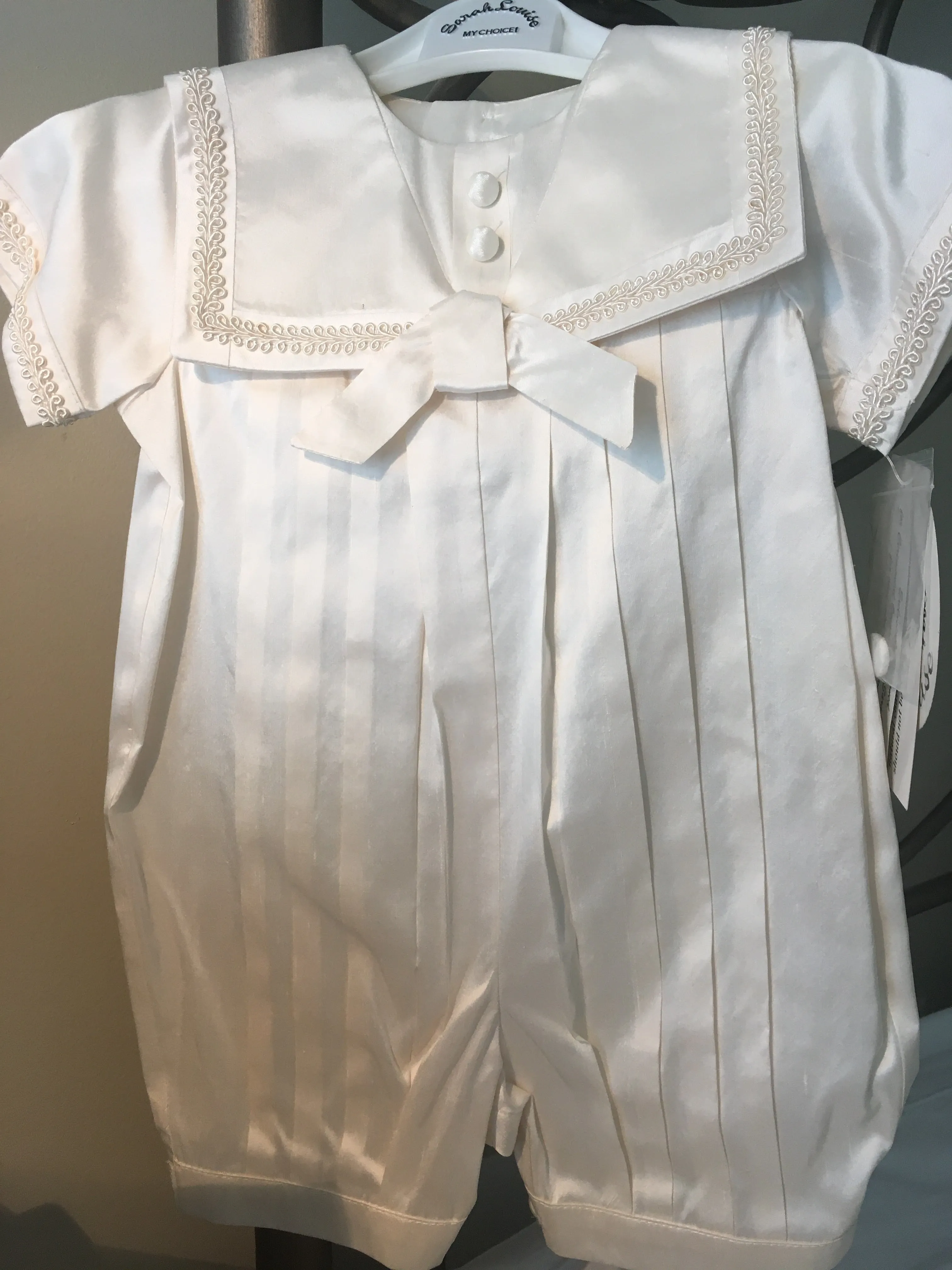 Sarah Louise Baby Boy Silk Christening Outfit