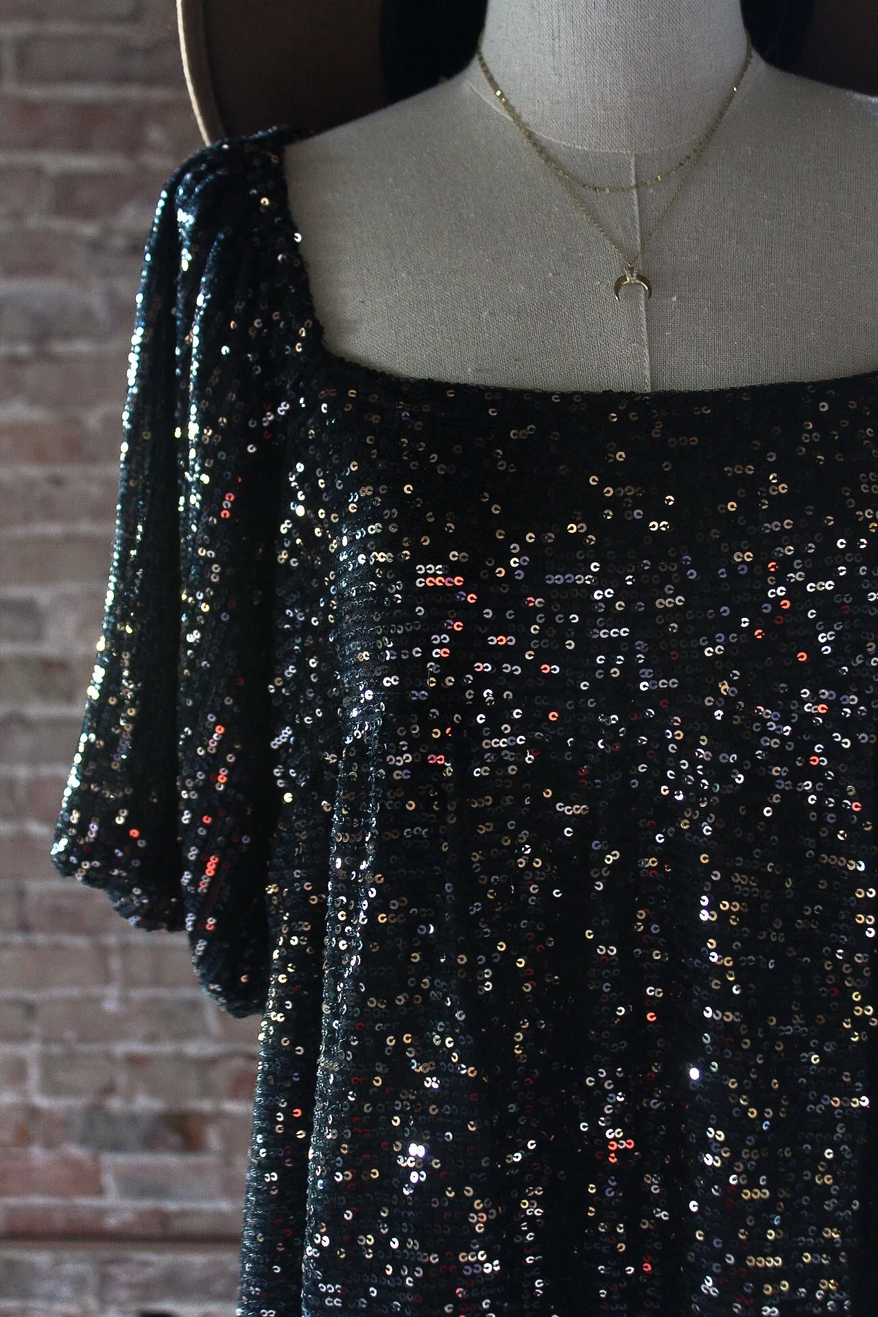 Sequin Babydoll Dress