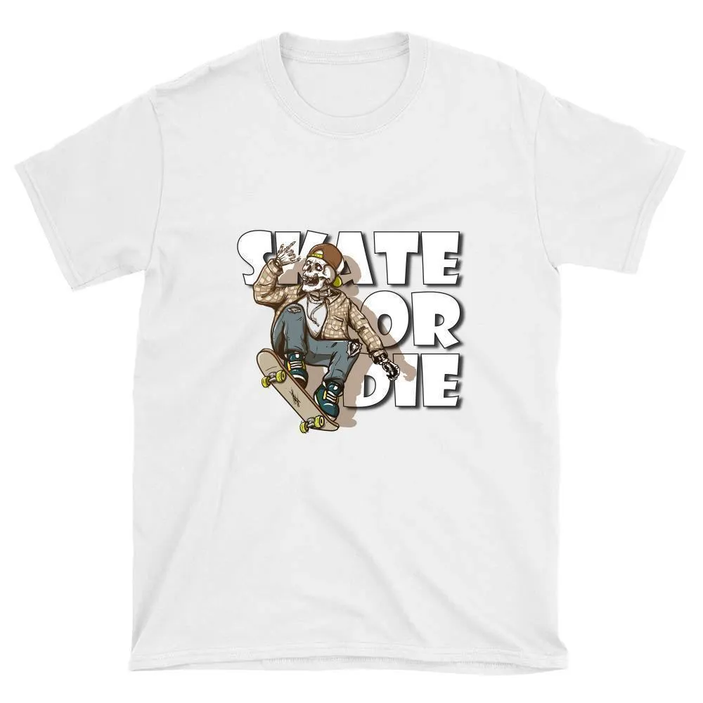 Skeleton with Flannel Shirt Skate or Die T-Shirt