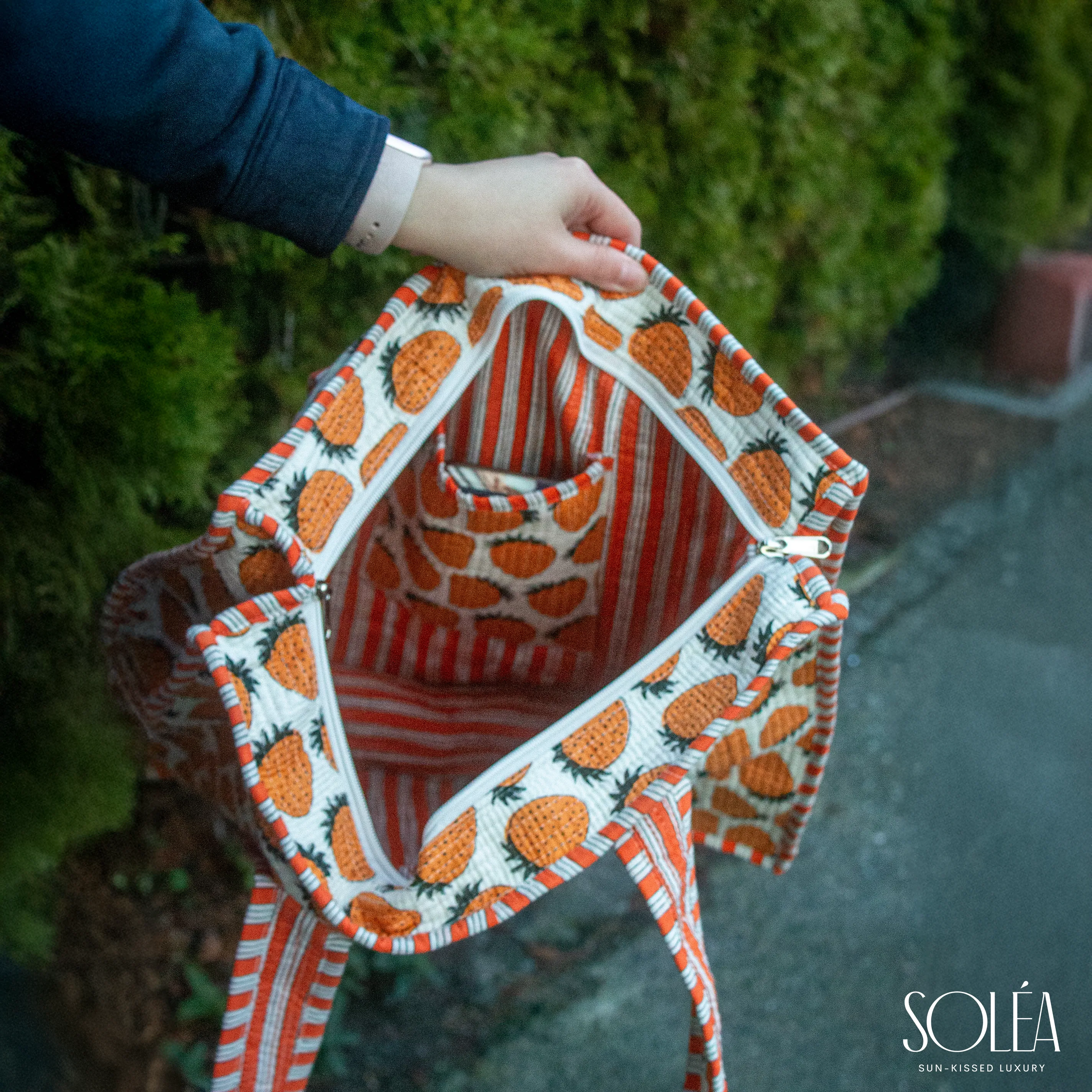 Soléa Cotton Strawberries Tote