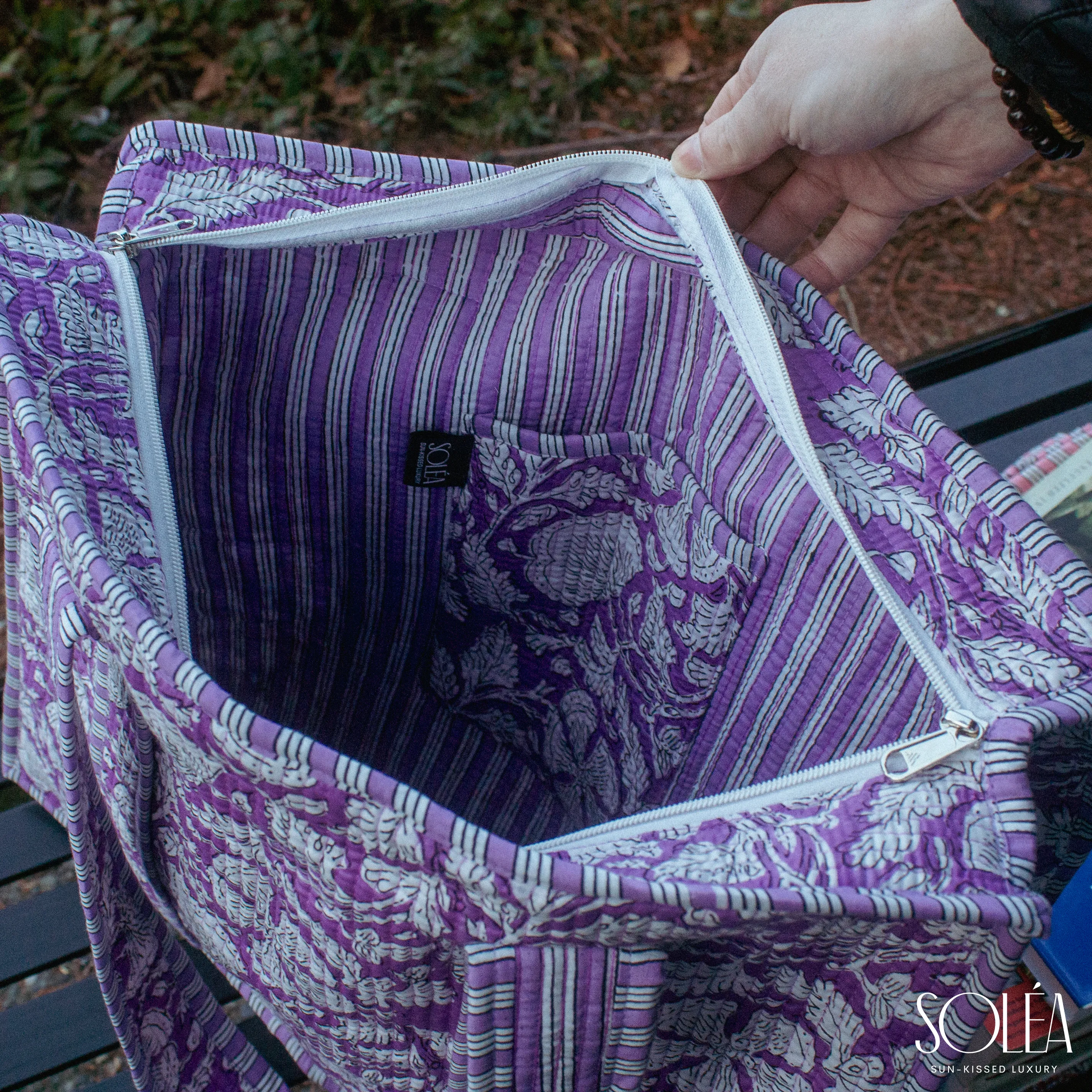 Soléa Cotton Violetta Tote