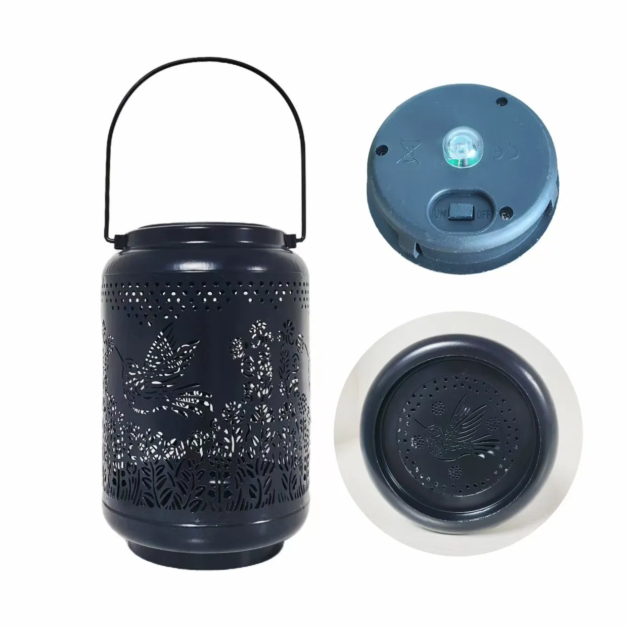 Solar Courtyard Lantern With Hollow Texture Projection