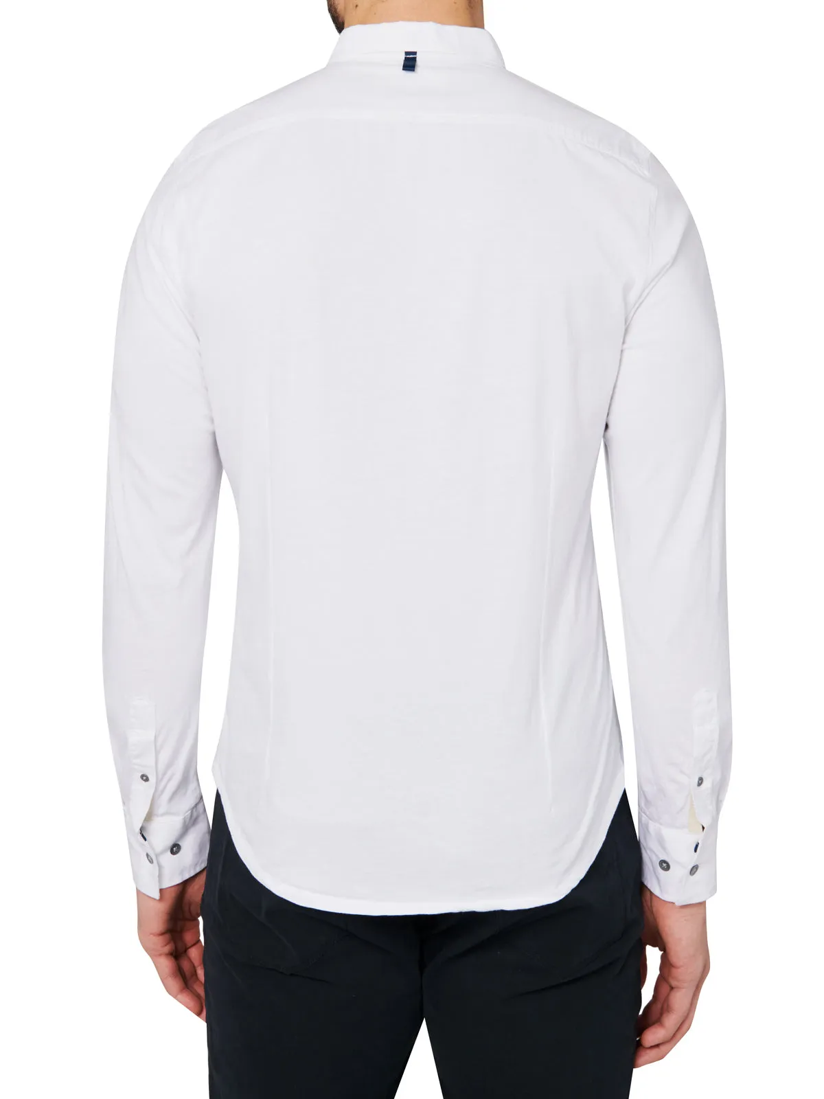 Solid Reworked Long Sleeve Shirt