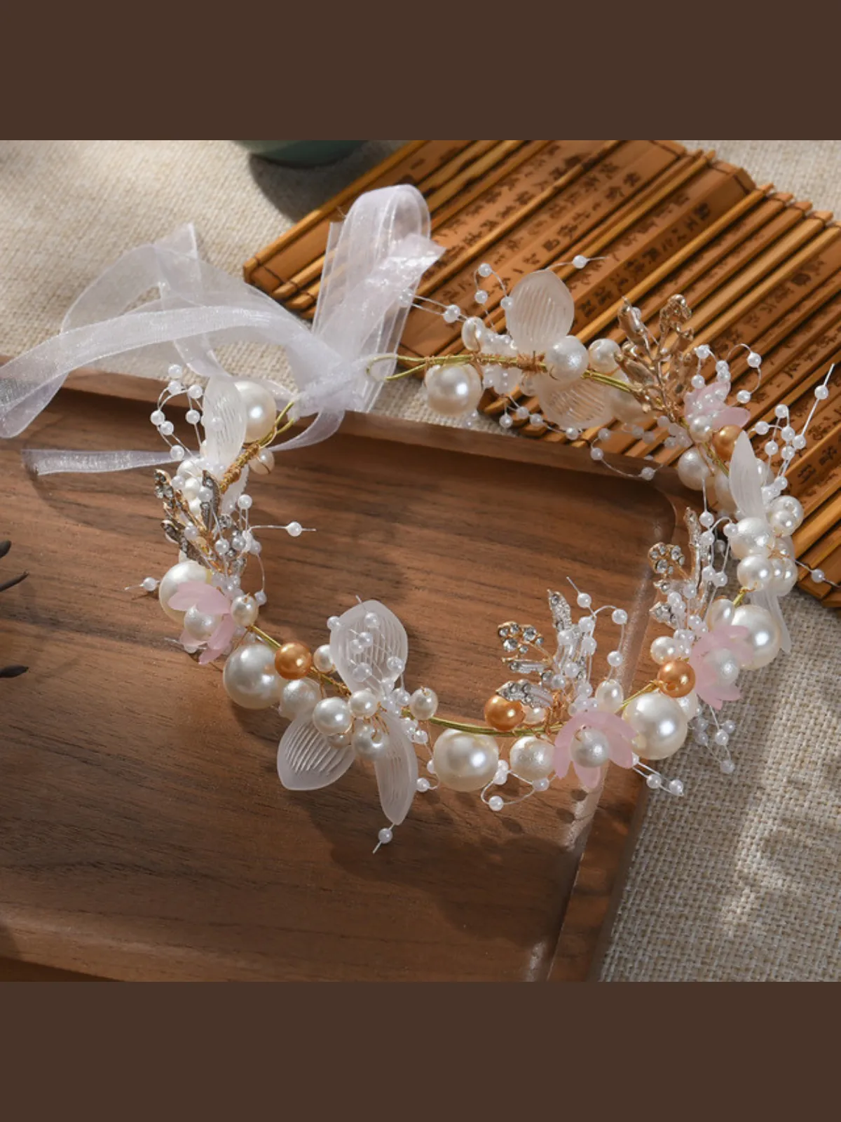 Sophisticated Beauty Pearl Crown Headband