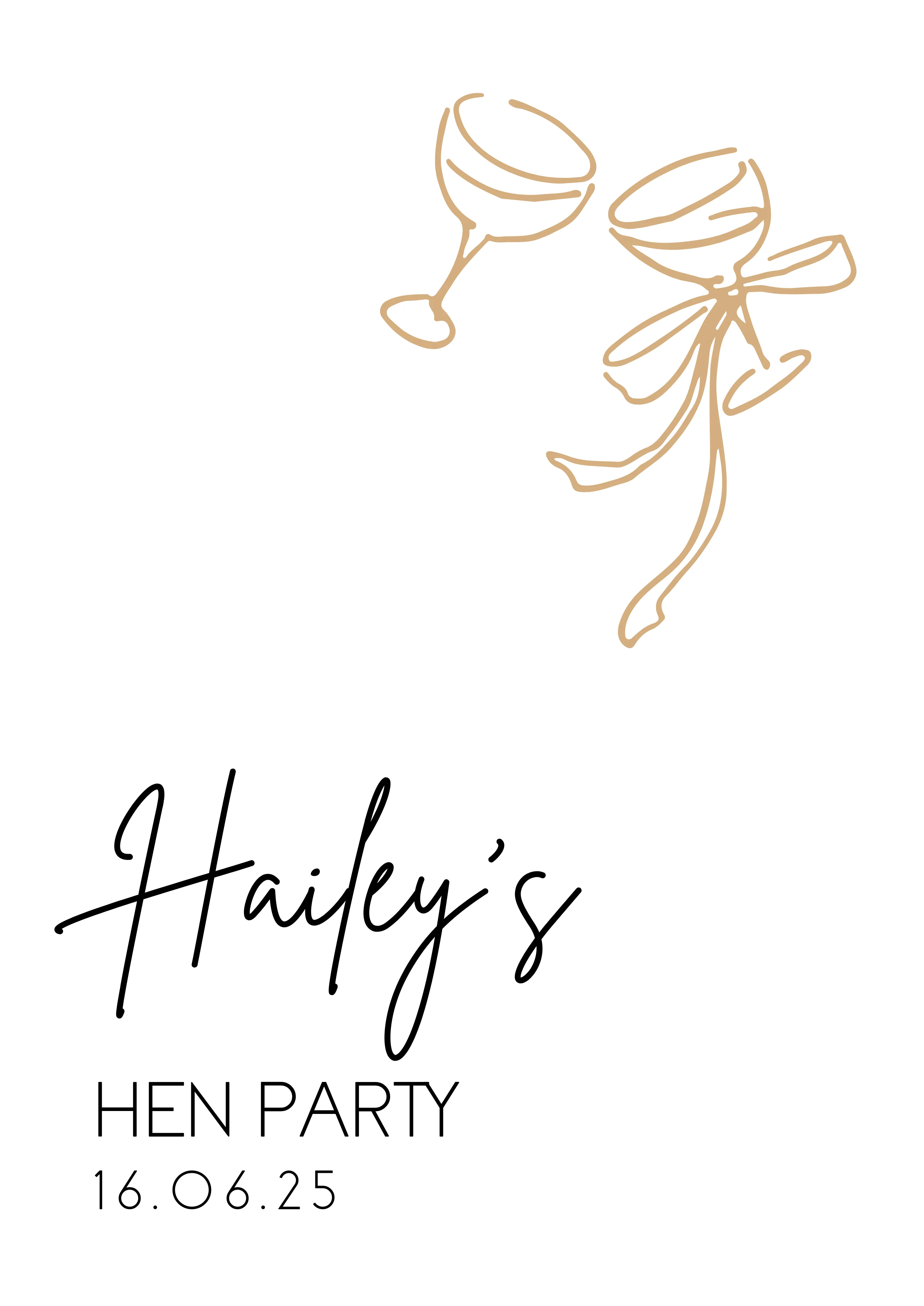 Sophisticated Hen Party Welcome Sign