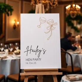 Sophisticated Hen Party Welcome Sign