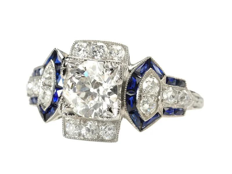 Sophisticated Medley - Diamond Sapphire Ring