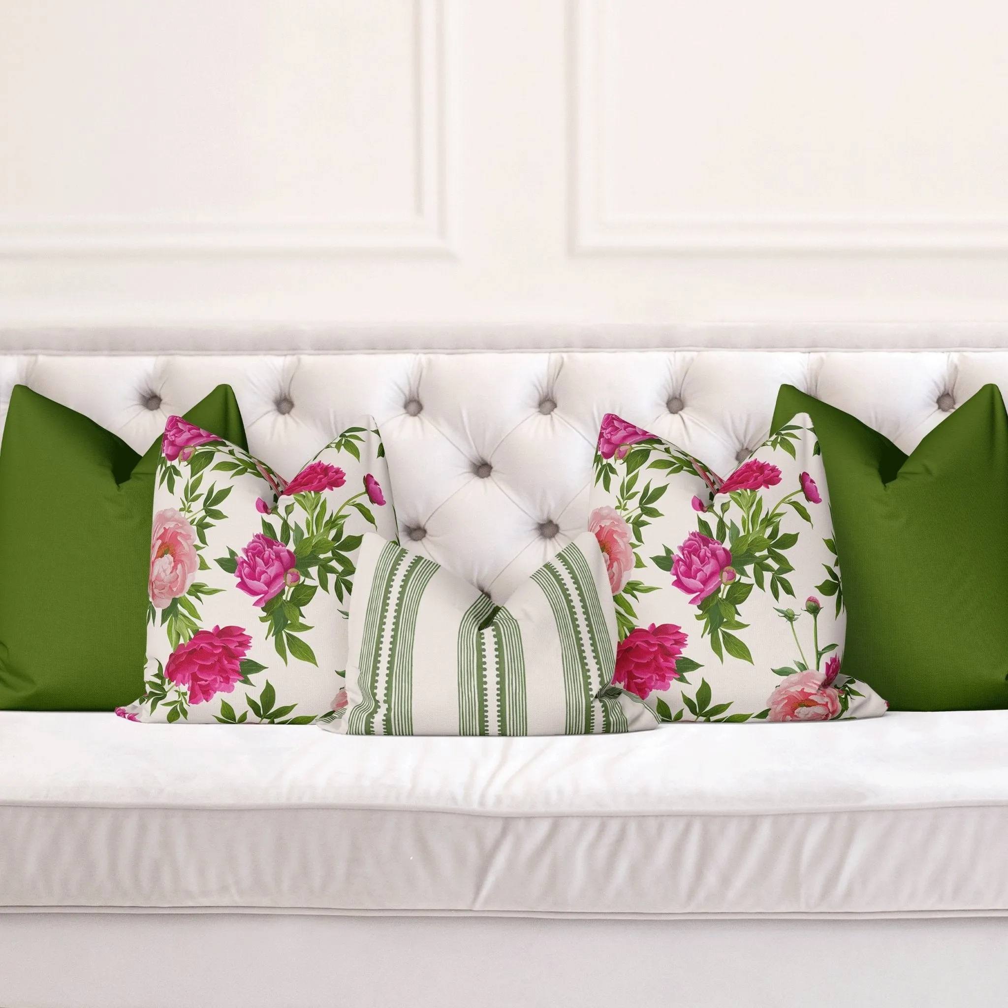 Sophisticated Stripe Pillow Cover in Green