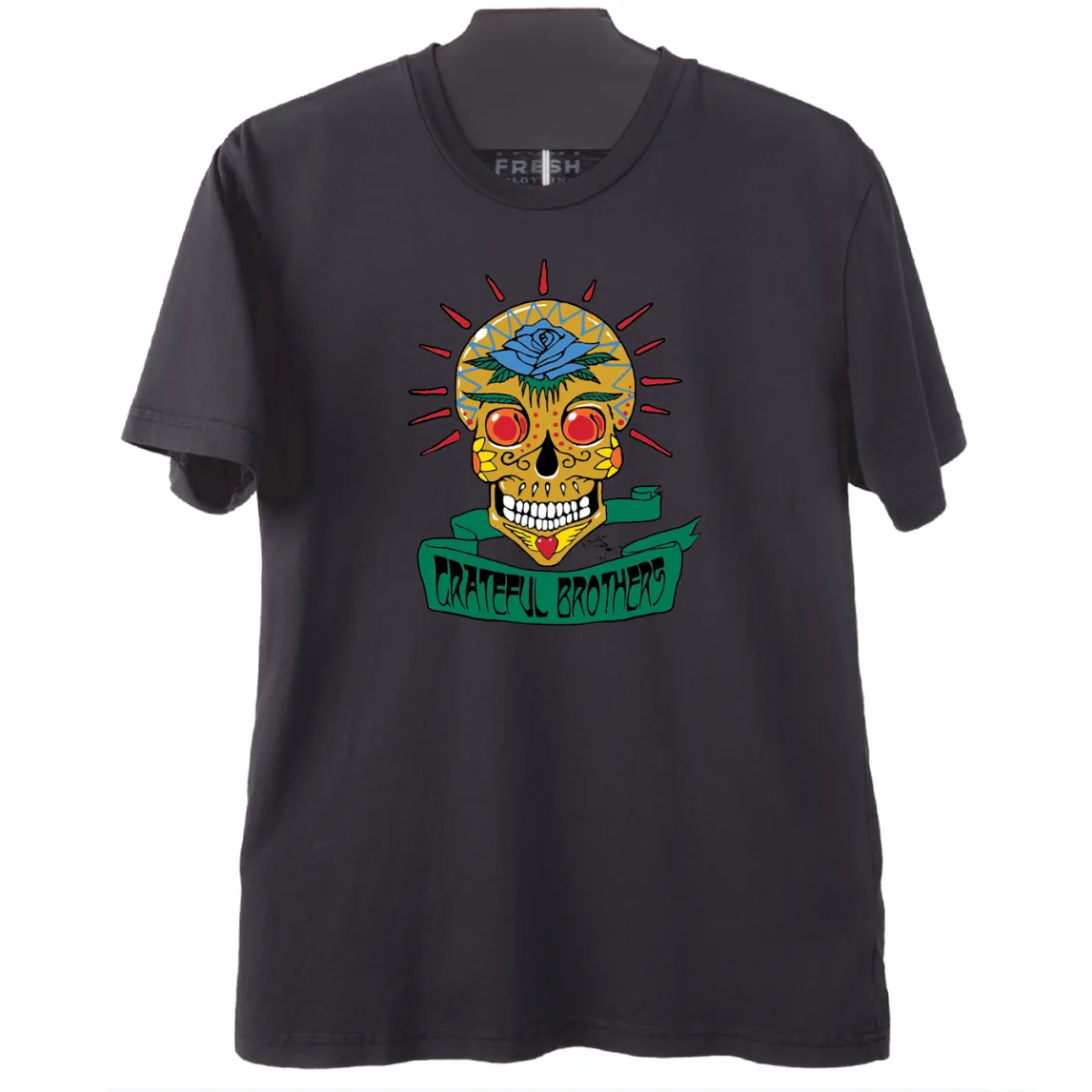 The Grateful Brothers - Limited Edition Black Skull T-Shirt