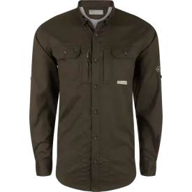 Wingshooters Trey Dobby Solid LS Shirt - Black Olive