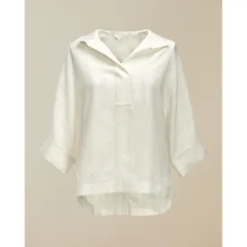 Women Creela- Linen Oversized Shirt - Ivory