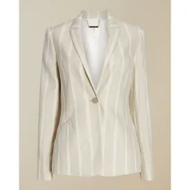 Women Samika-Linen Suit Jacket - Ivory