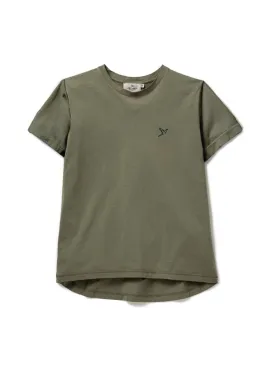 Women's Small Logo tailored T-shirt - Olive